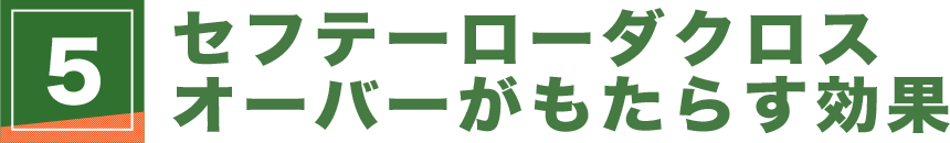 セフテーローダクロス オーバーがもたらす効果  