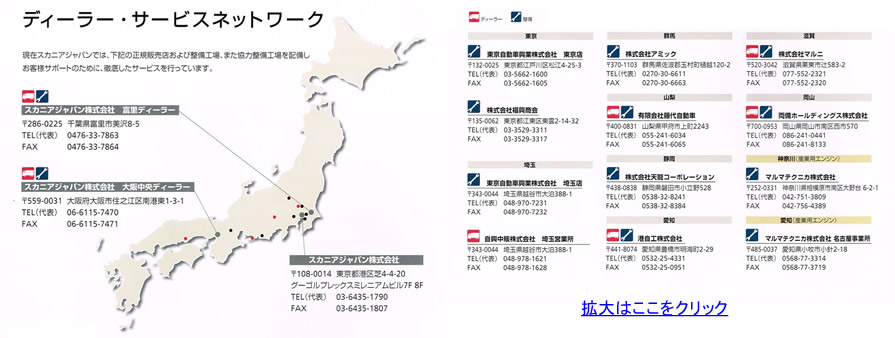 スカニア大型トラック諸元表　キャブシリーズ