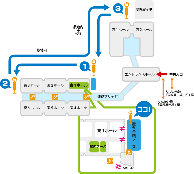 シャトルバス運行経路